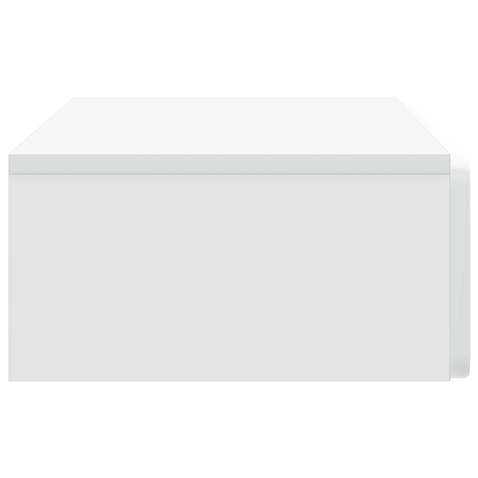 Wall-Mounted Side Table Wall-mounted White 87.5 x 34.5 x 17 cm