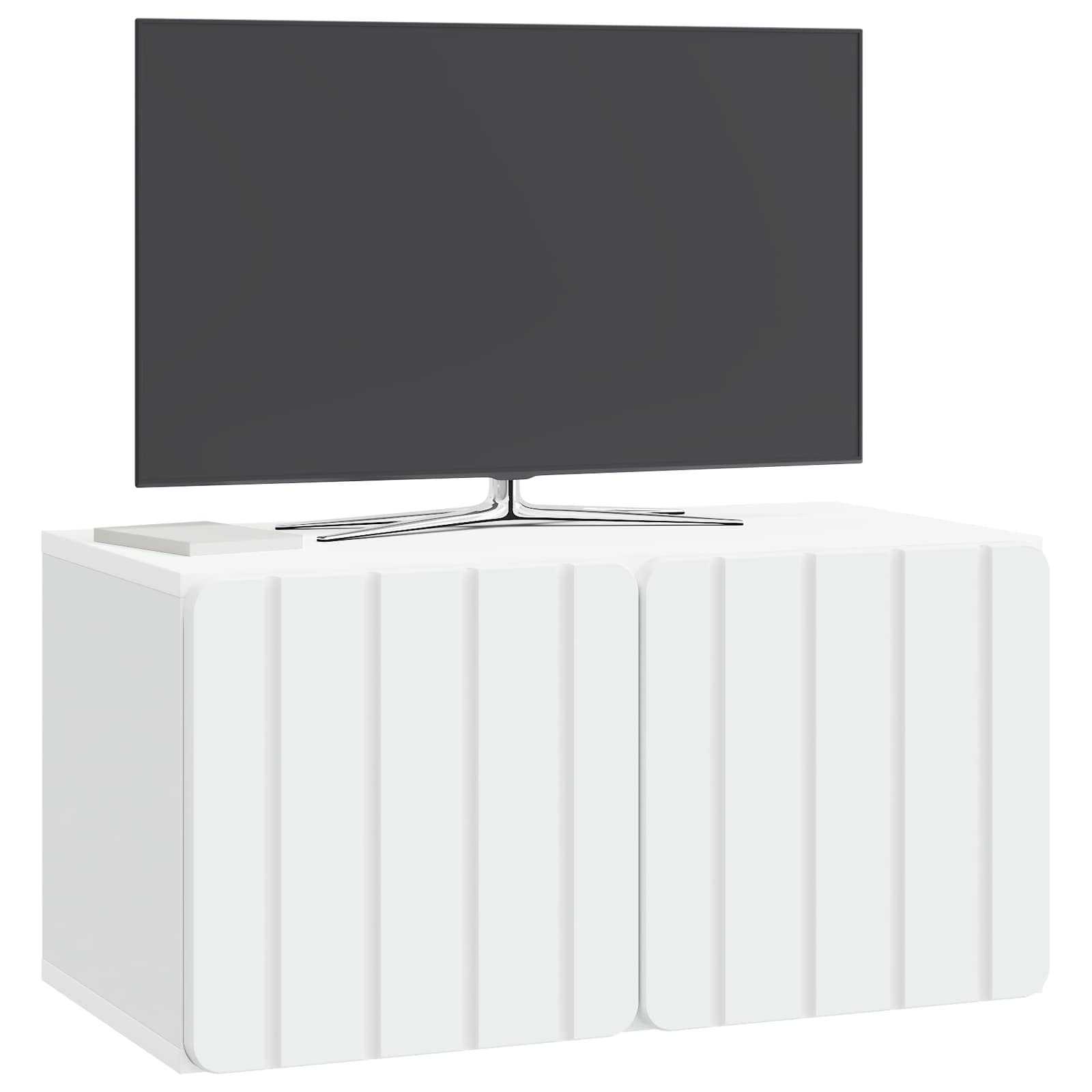 Wall-Mounted TV Cabinet 59.5 x 31 x 30 cm White Engineered Wood