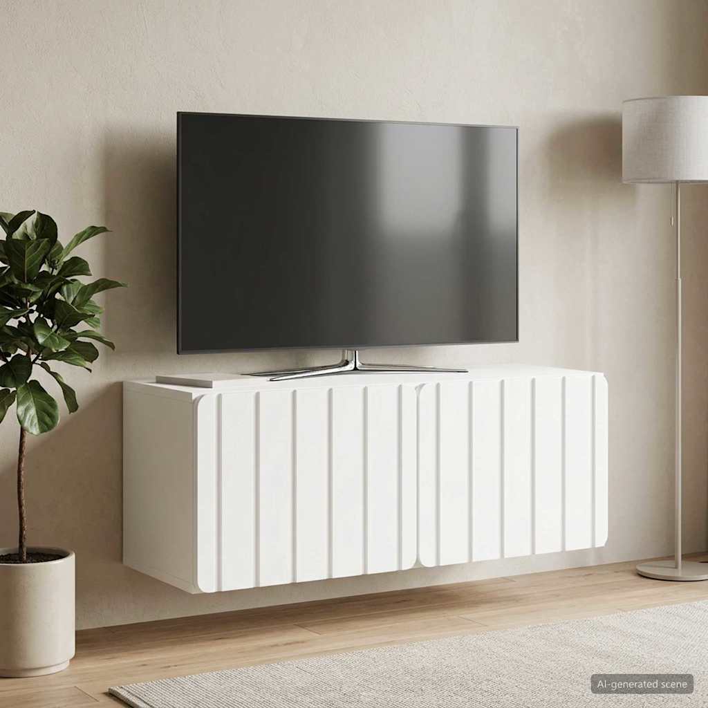 Wall-Mounted TV Cabinet White 78.5 x 31 x 30 cm Engineered Wood