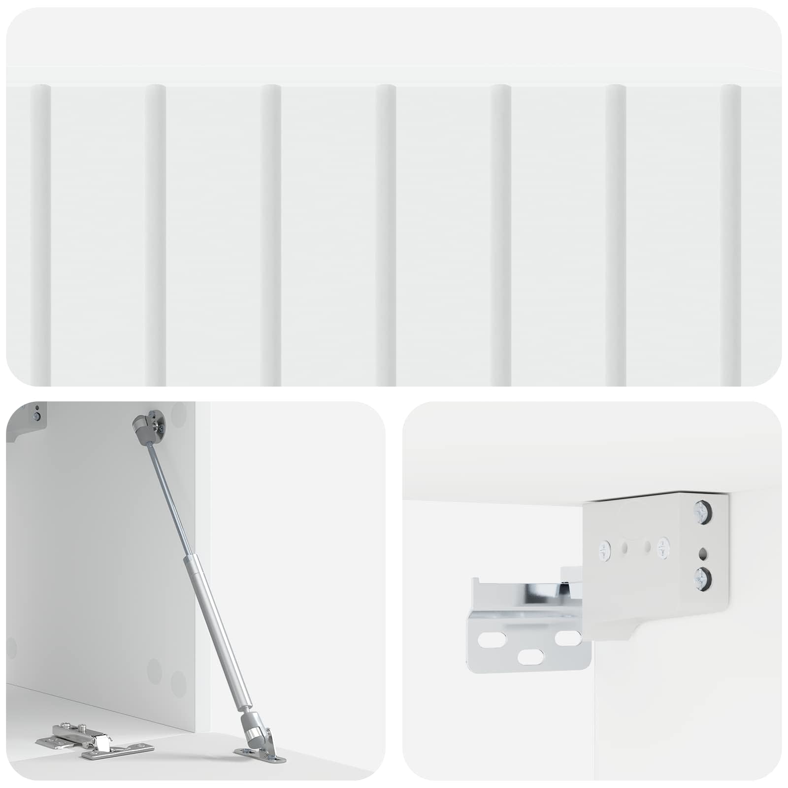 Wall-Mounted TV Cabinet 98 x 31 x 30 cm White Engineered Wood