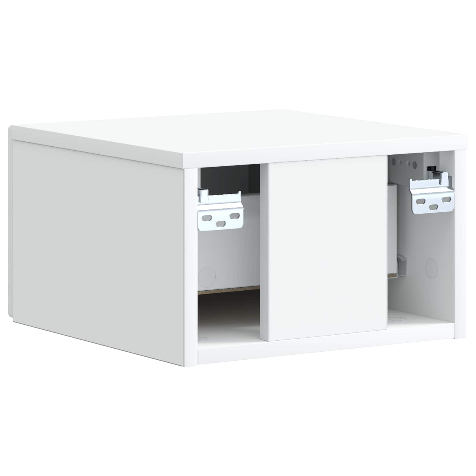 Wall-Mounted Bedside Cabinet White 33 x 34.5 x 20 cm
