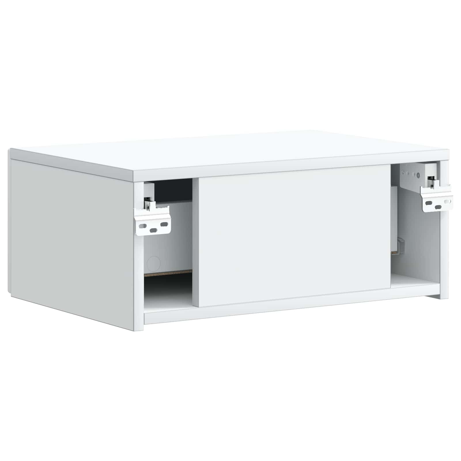 Wall-Mounted Bedside Cabinet White 49 x 34.5 x 20 cm
