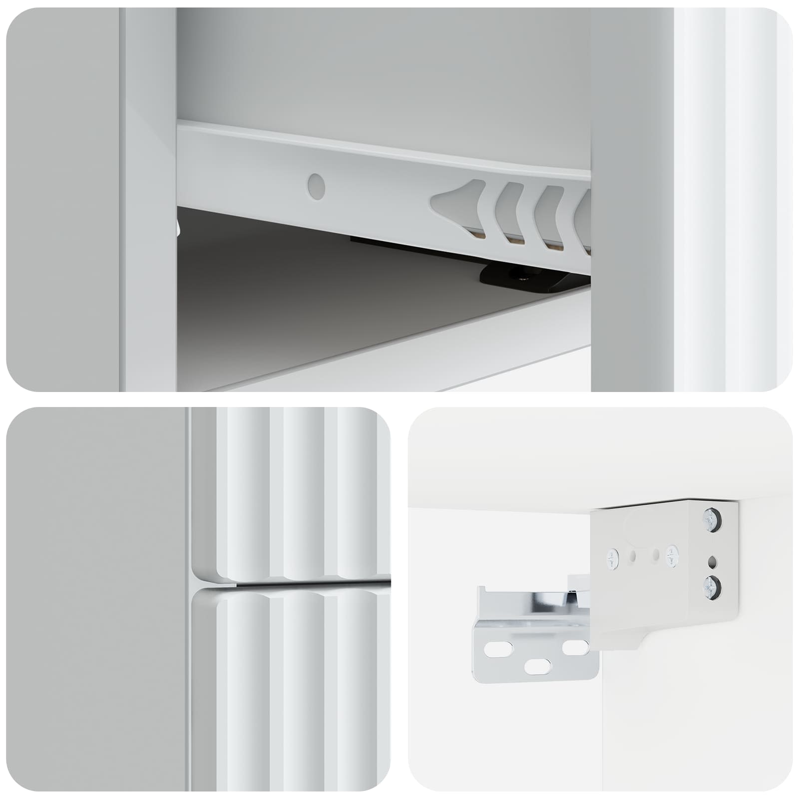 Wall-Mounted Bedside Cabinet White 33 x 34.5 x 40 cm
