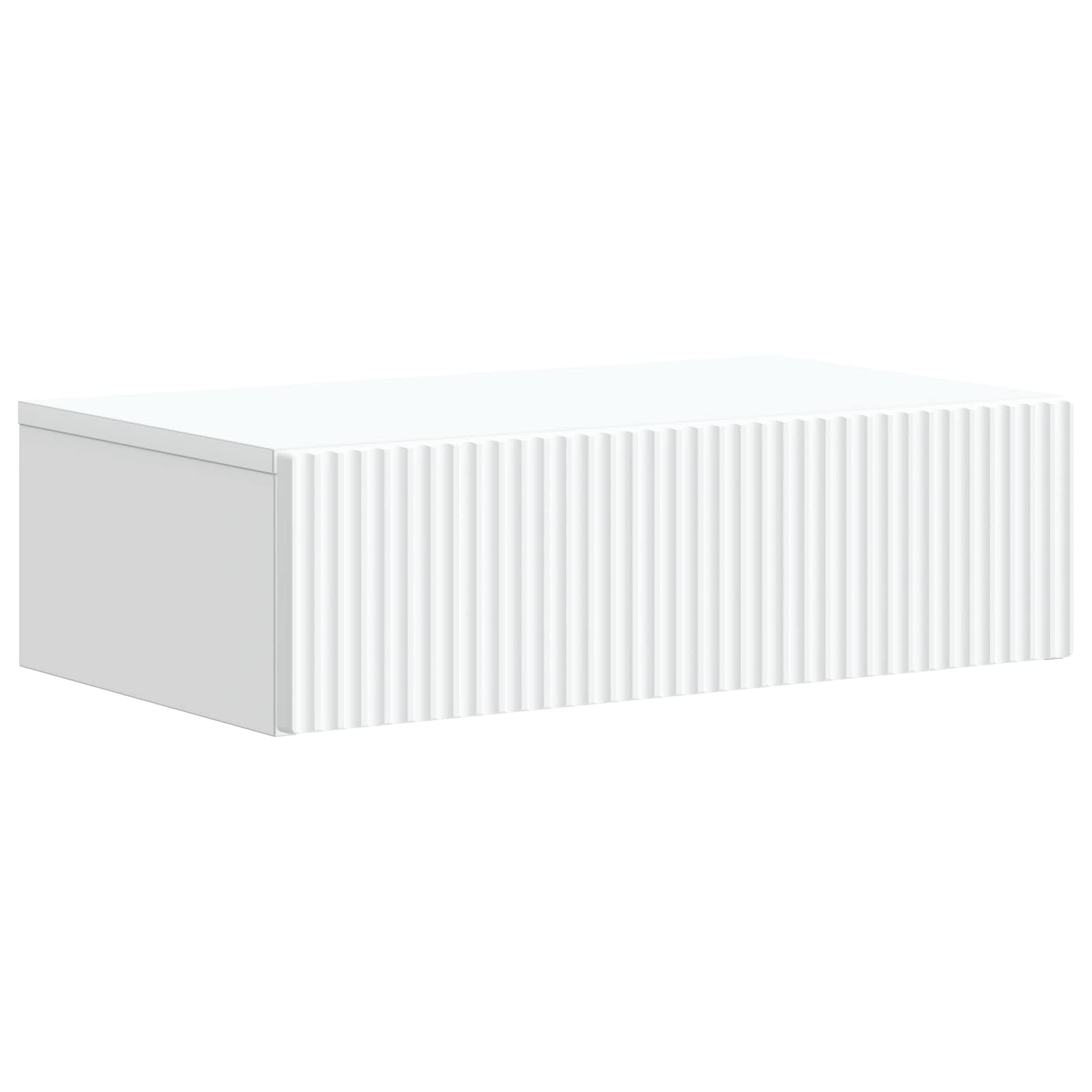 Wall-Mounted Side Table 59 x 34.5 x 17 cm Engineered Wood White