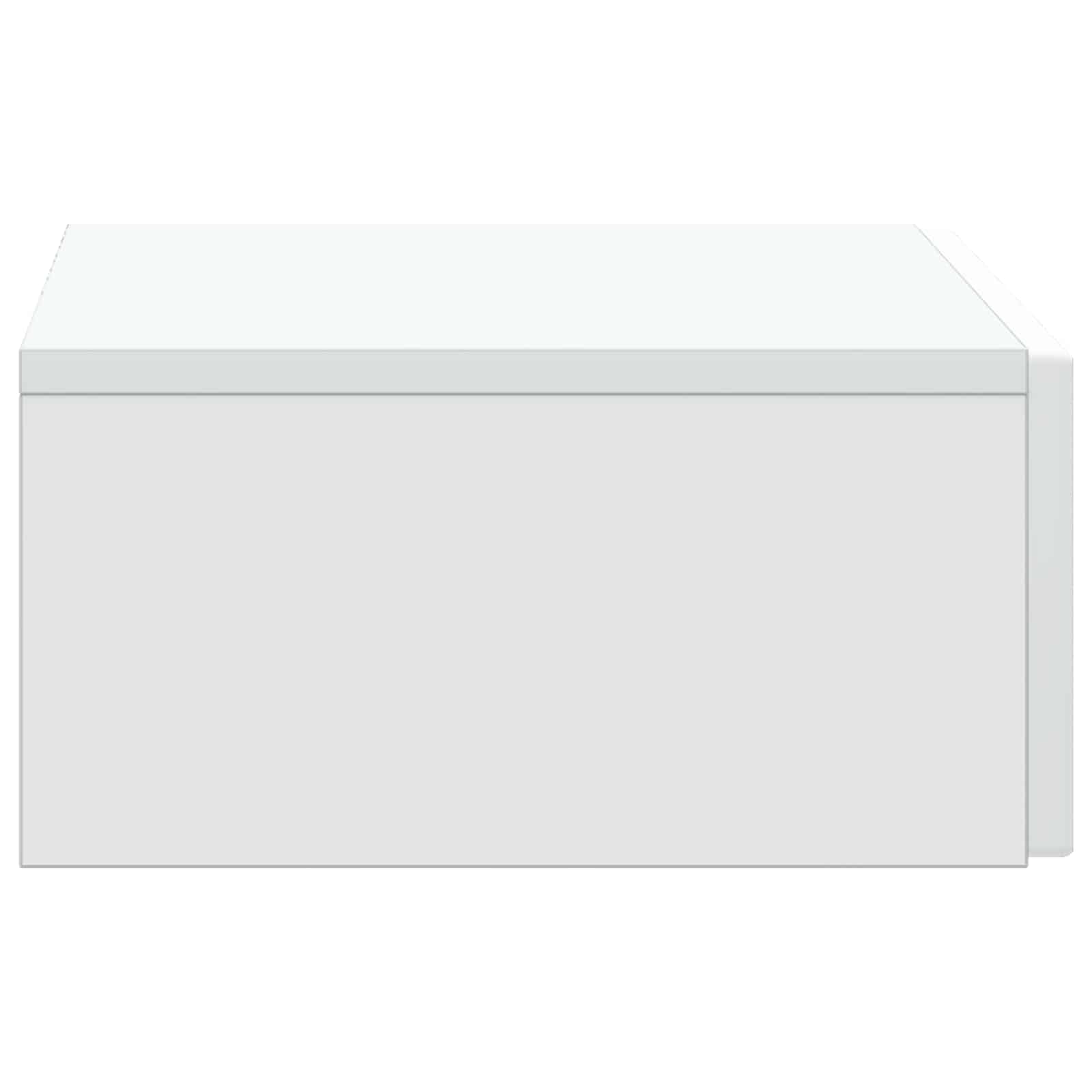 Wall-Mounted Side Table 59 x 34.5 x 17 cm Engineered Wood White