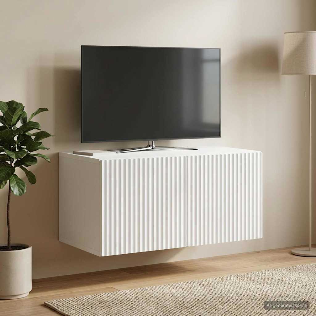 Wall-Mounted TV Cabinet White 59.5 x 41 x 30 cm Engineered Wood