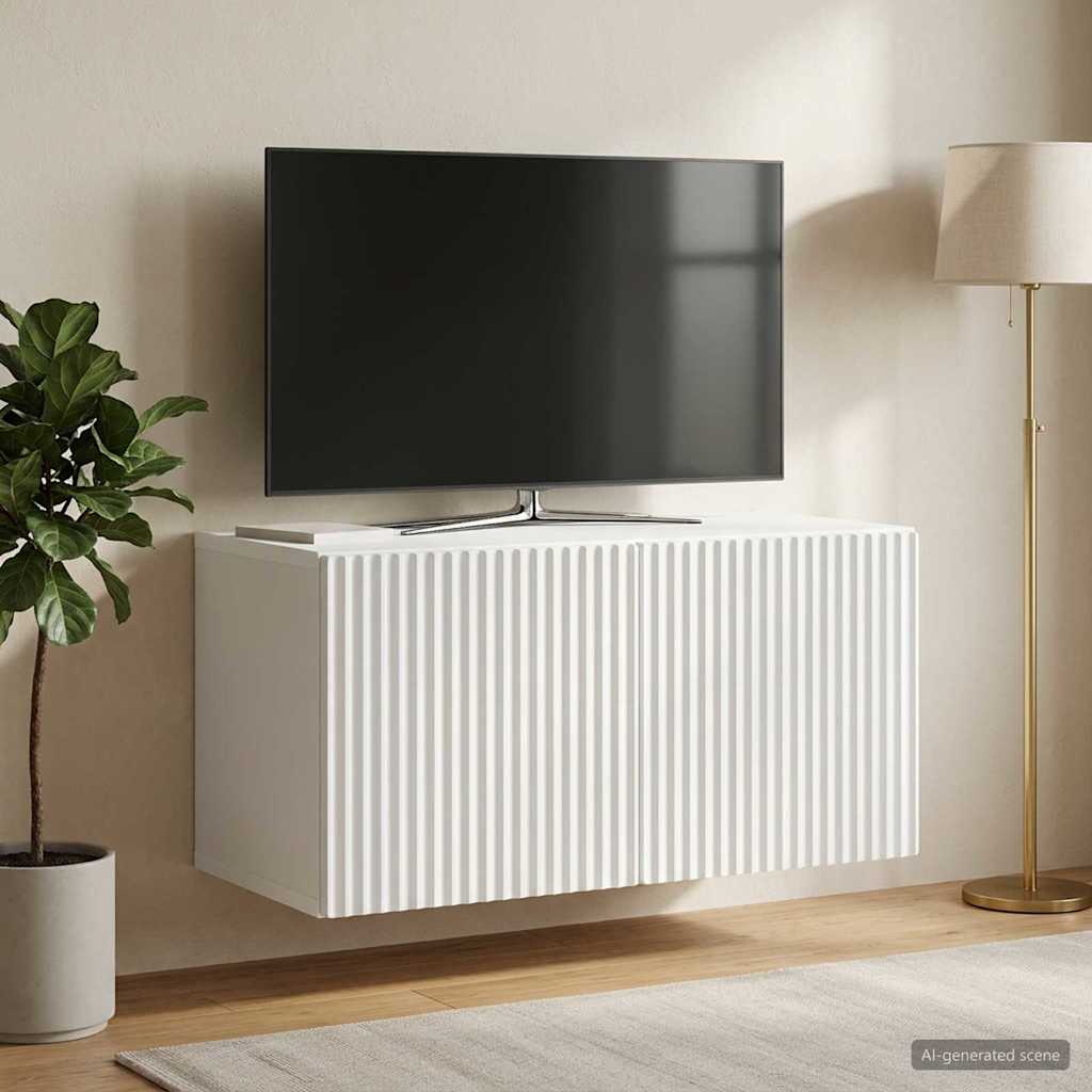 Wall-Mounted TV Cabinet White 59.5 x 31 x 30 cm Engineered Wood