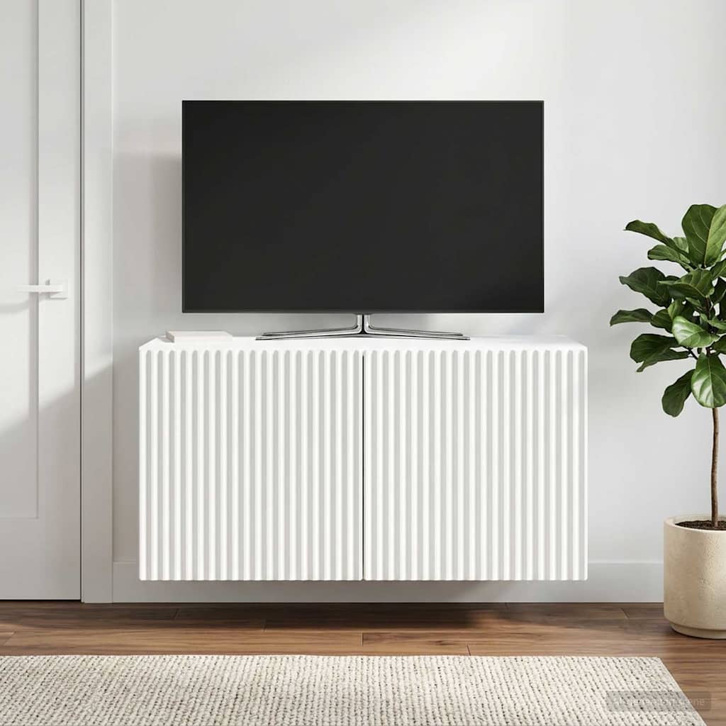 Wall-Mounted TV Cabinet White 59.5 x 31 x 30 cm Engineered Wood