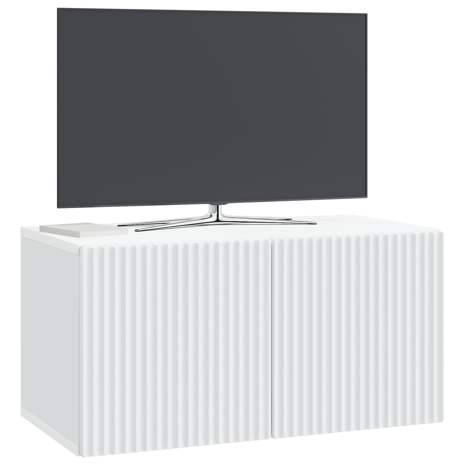 Wall-Mounted TV Cabinet White 59.5 x 31 x 30 cm Engineered Wood