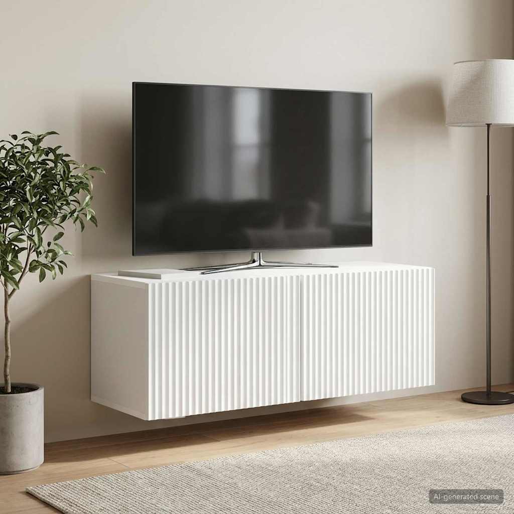 Wall-Mounted TV Cabinet White 78.5 x 31 x 30 cm Engineered Wood