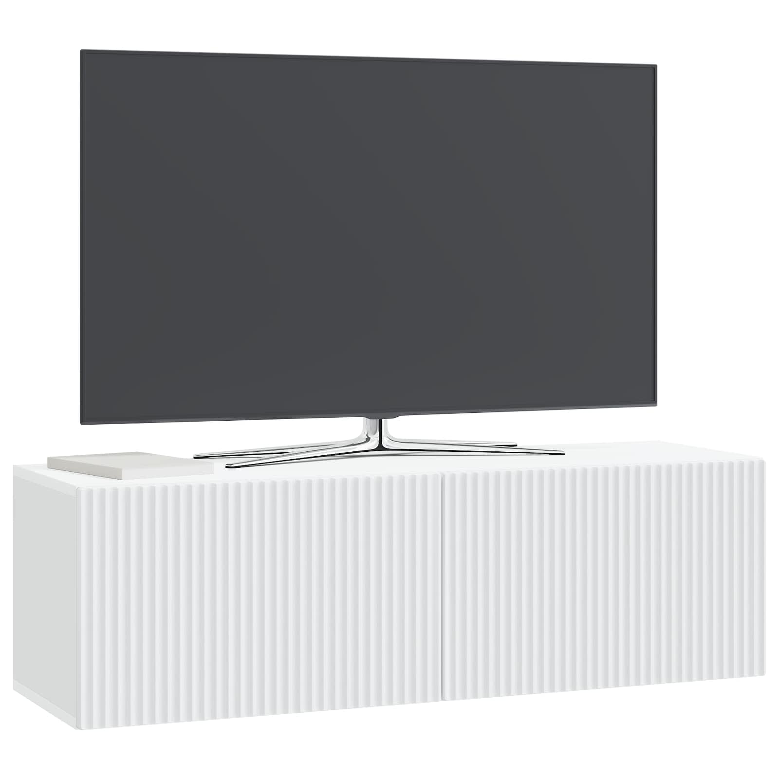 Wall-Mounted TV Cabinet White 98 x 31 x 30 cm Engineered Wood