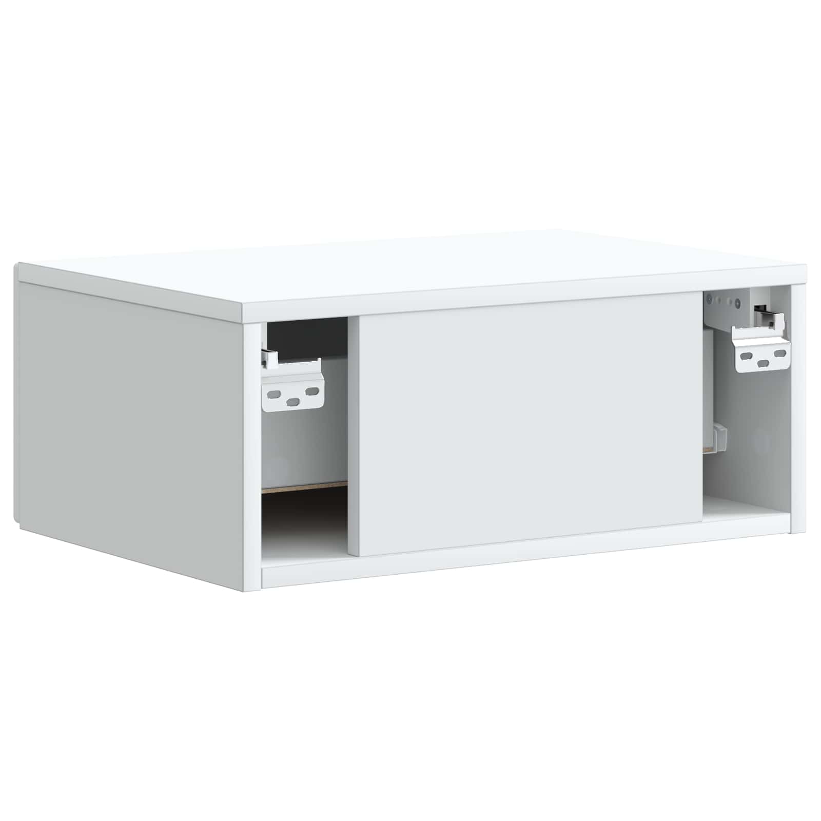 Wall-Mounted Bedside Cabinet White 49 x 34.5 x 20 cm
