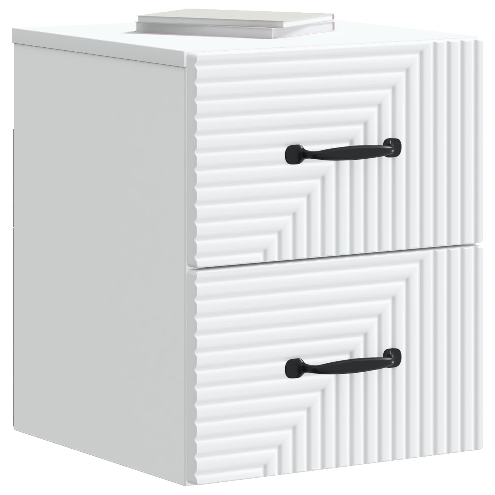 Wall-Mounted Bedside Cabinet White 34.5 x 33 x 40 cm