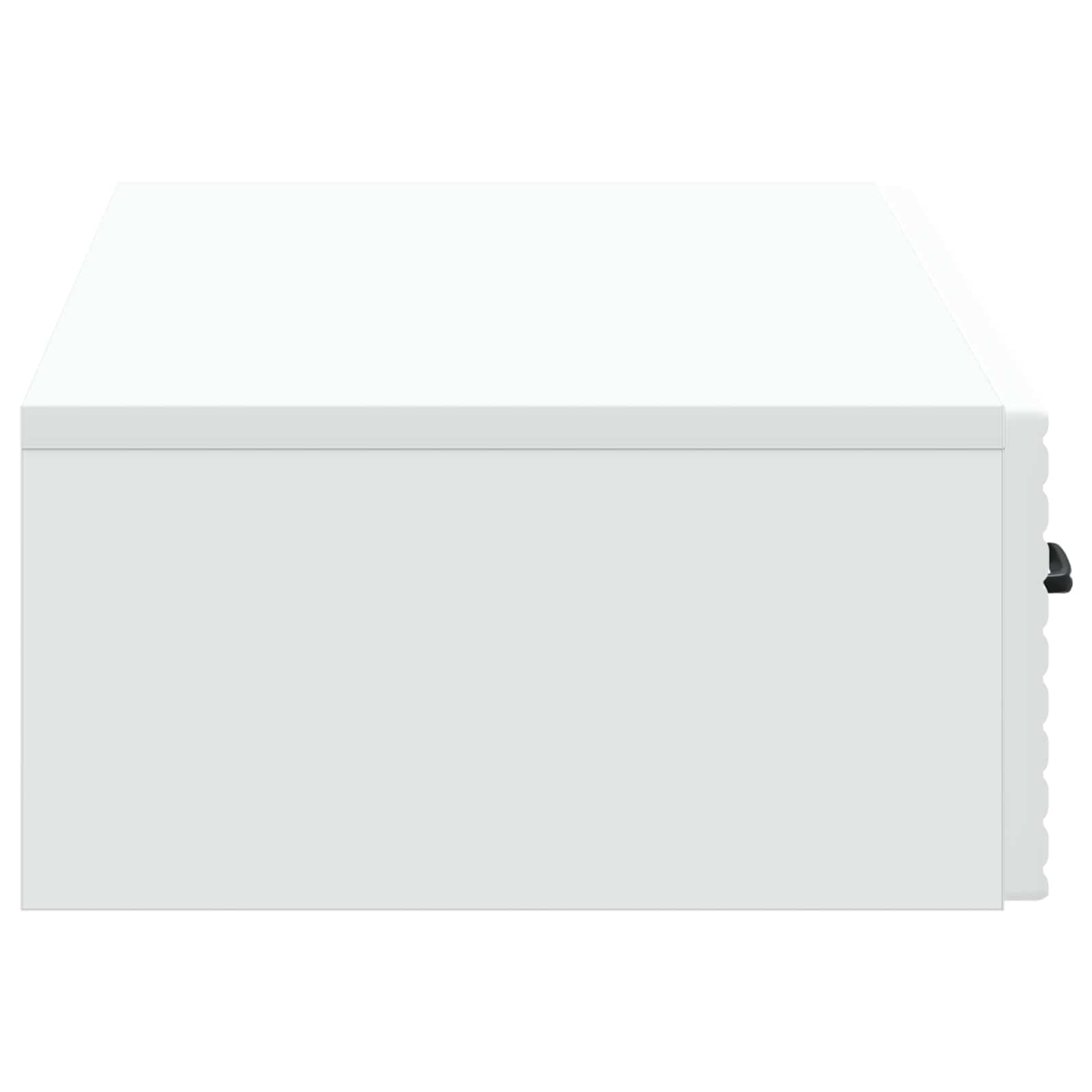 Wall-Mounted Side Table Wall-mounted White 87.5 x 34.5 x 17 cm