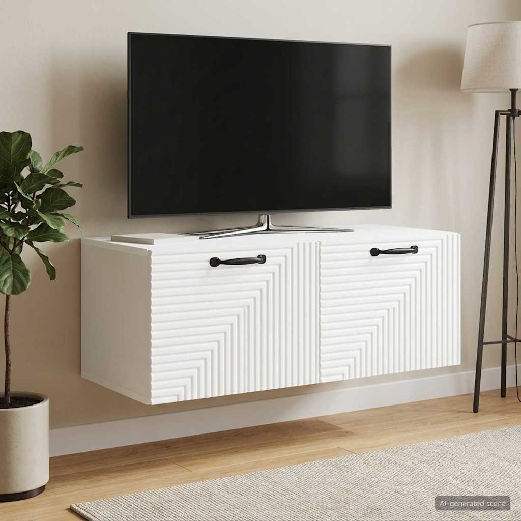 Wall-Mounted TV Cabinet White 78.5 x 41 x 30 cm Engineered Wood