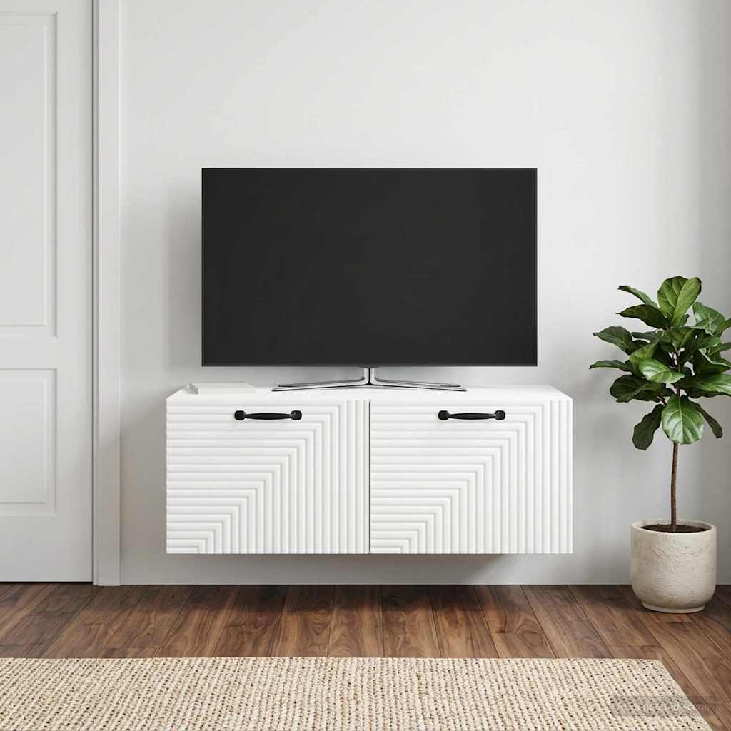 Wall-Mounted TV Cabinet White 78.5 x 41 x 30 cm Engineered Wood