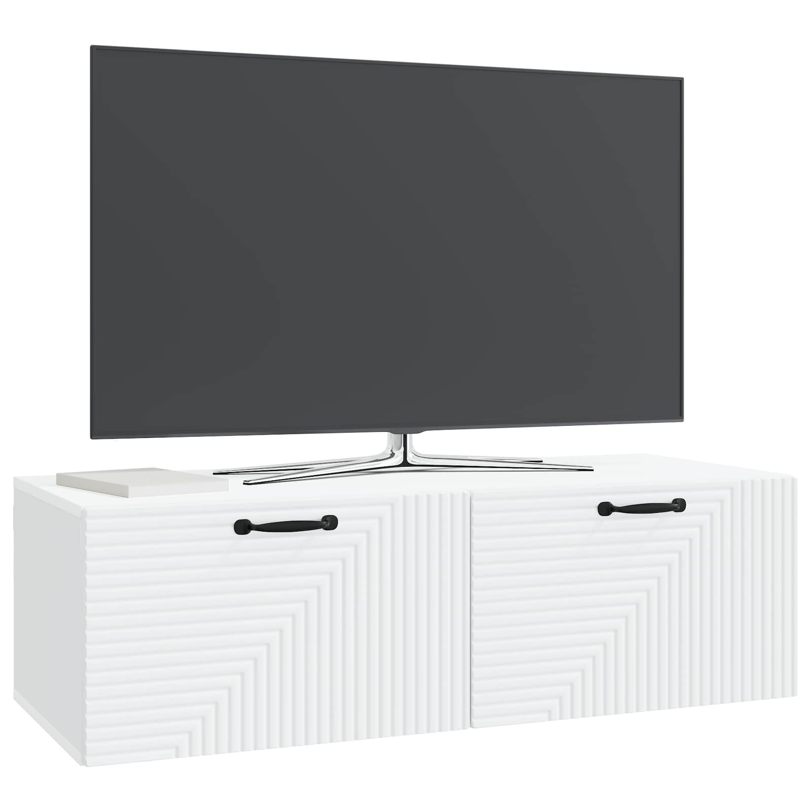 Wall-Mounted TV Cabinet White 98 x 41 x 30 cm Engineered Wood