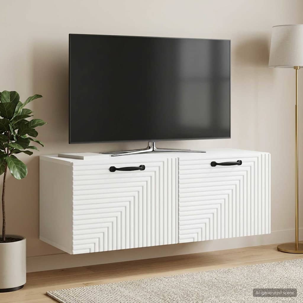 Wall-Mounted TV Cabinet White 78.5 x 31 x 30 cm Engineered Wood