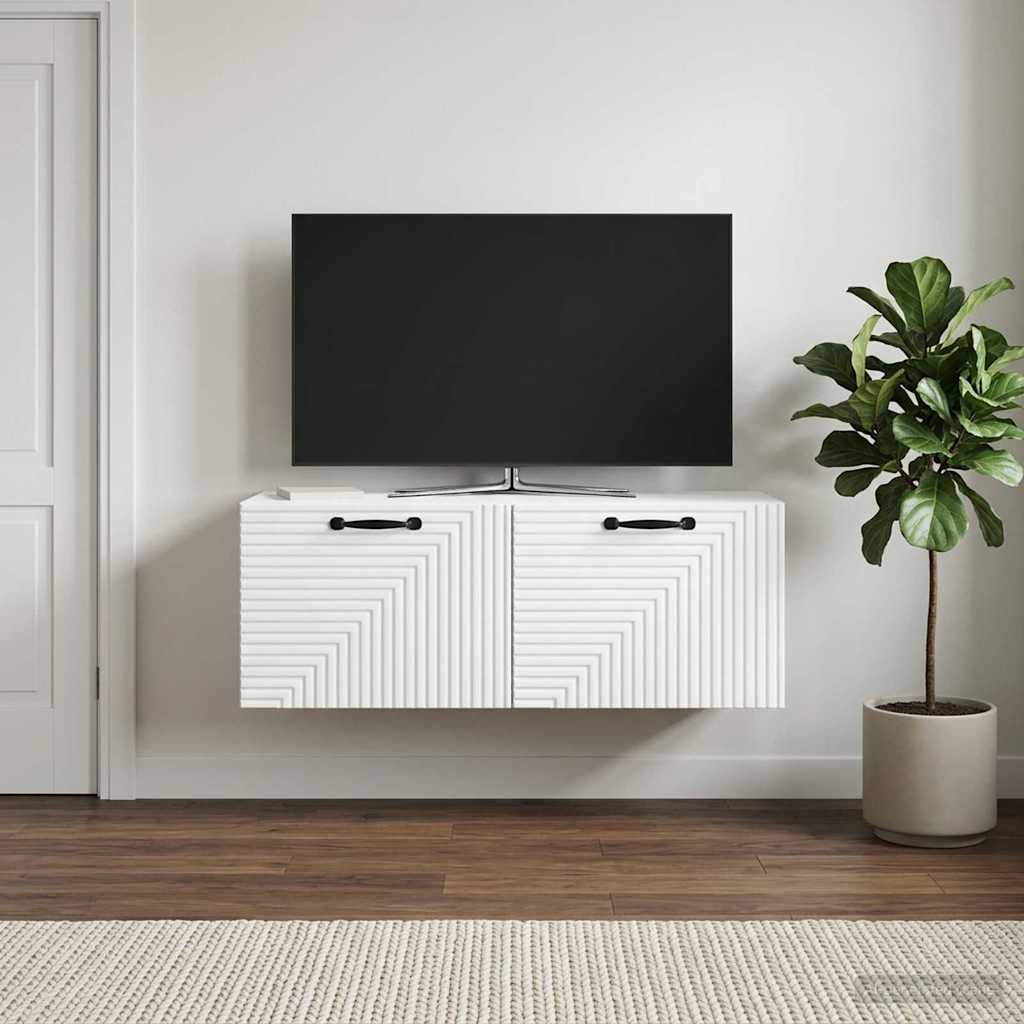 Wall-Mounted TV Cabinet White 78.5 x 31 x 30 cm Engineered Wood