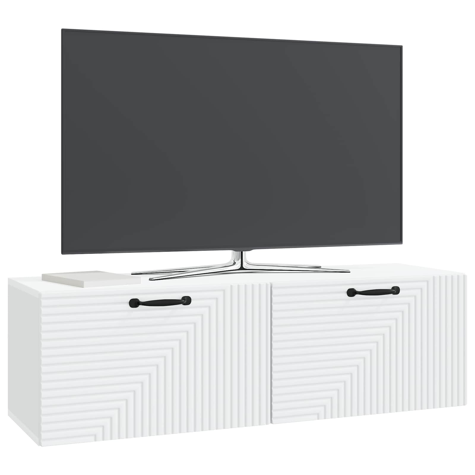 Wall-Mounted TV Cabinet White 98 x 31 x 30 cm Engineered Wood