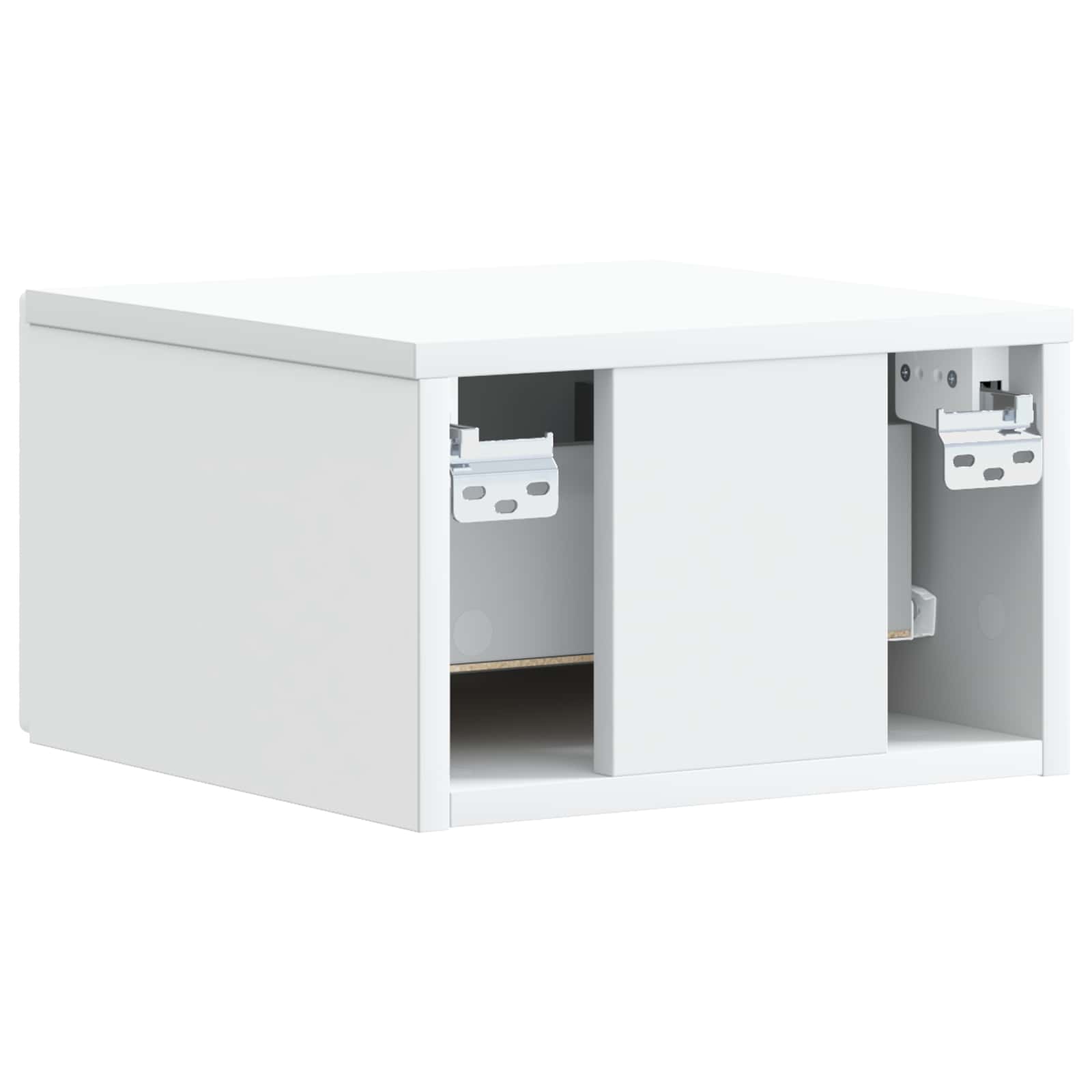 Wall-Mounted Bedside Cabinet White 49 x 34.5 x 20 cm