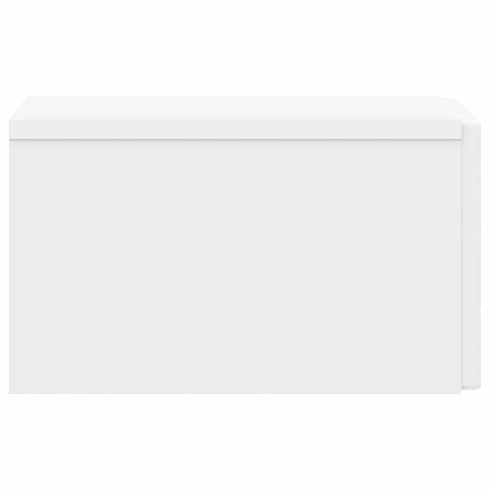 Wall-Mounted Bedside Cabinet White 49 x 34.5 x 20 cm