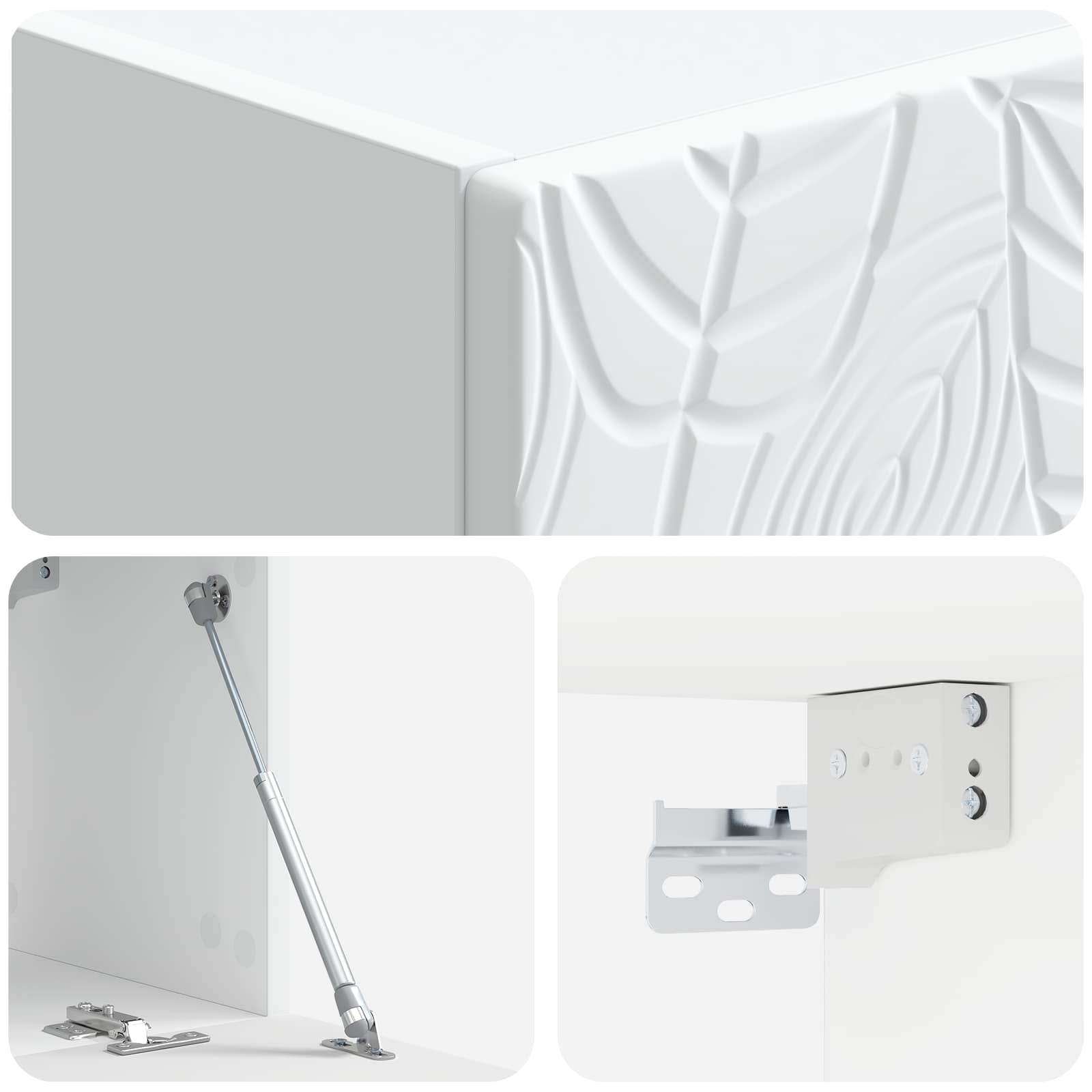 Wall-Mounted TV Cabinet 98 x 31 cm White Engineered Wood