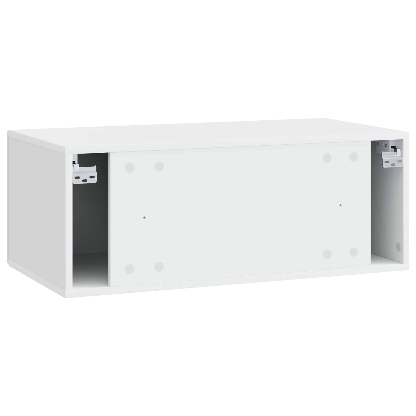 Wall-Mounted TV Cabinet 98 x 31 cm White Engineered Wood