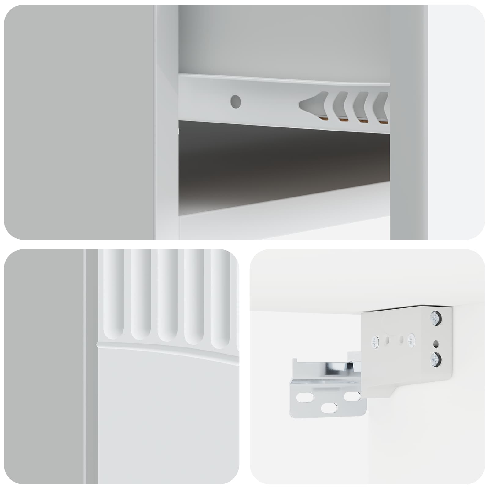 Wall-Mounted Bedside Cabinet White 49 x 34.5 x 20 cm