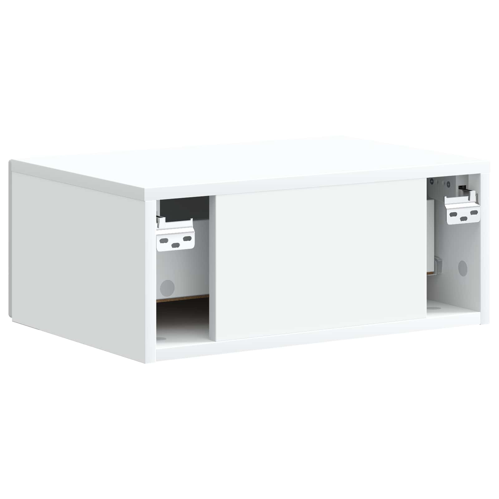 Wall-Mounted Bedside Cabinet White 49 x 34.5 x 20 cm