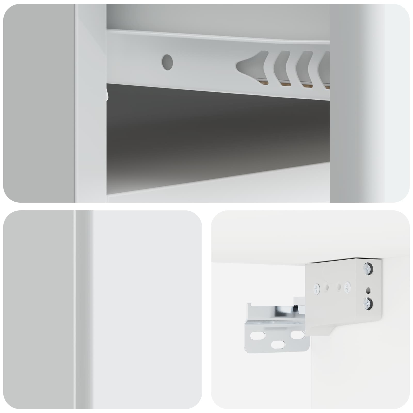 Wall-Mounted Bedside Cabinet White 49 x 34.5 x 20 cm
