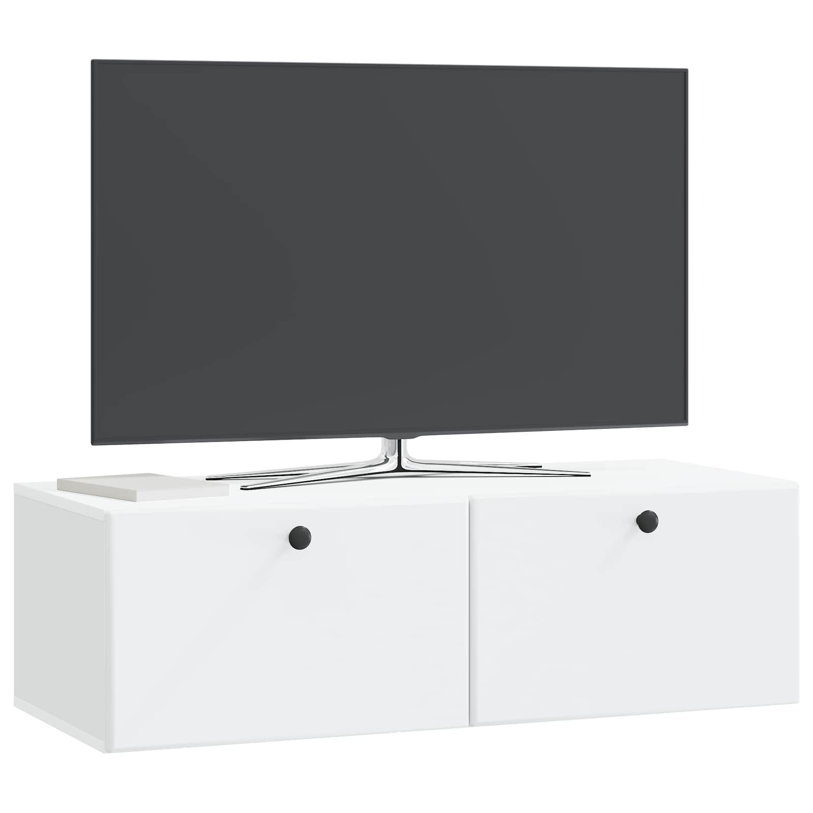 Wall-Mounted TV Cabinet 98 x 41 x 30 cm White Engineered Wood
