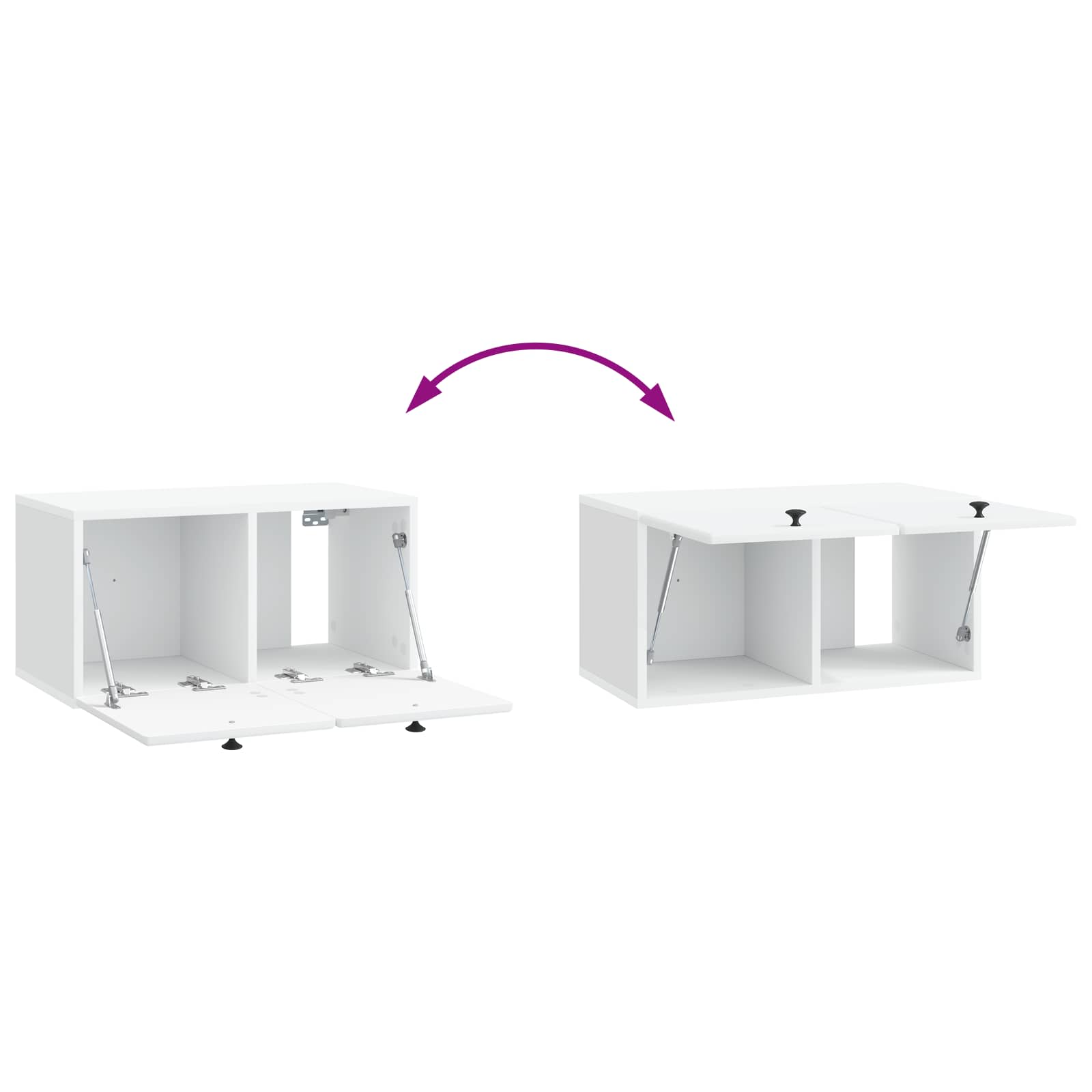 Wall-Mounted TV Cabinet 59.5 x 31 x 30 cm White Engineered Wood