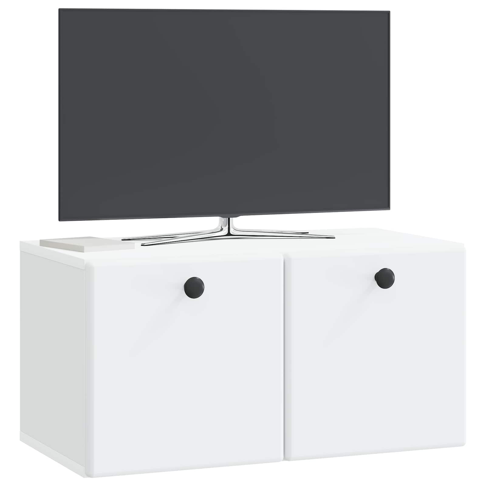 Wall-Mounted TV Cabinet 59.5 x 31 x 30 cm White Engineered Wood