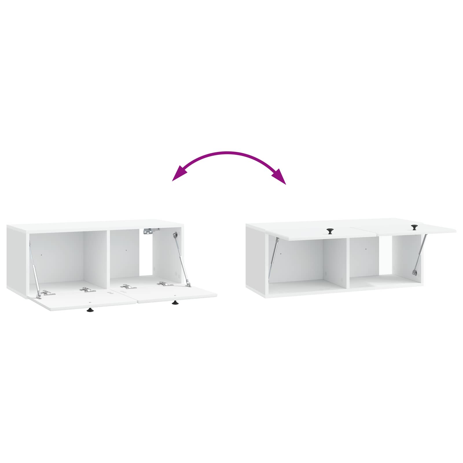 Wall-Mounted TV Cabinet 78.5 x 31 x 30 cm White Engineered Wood