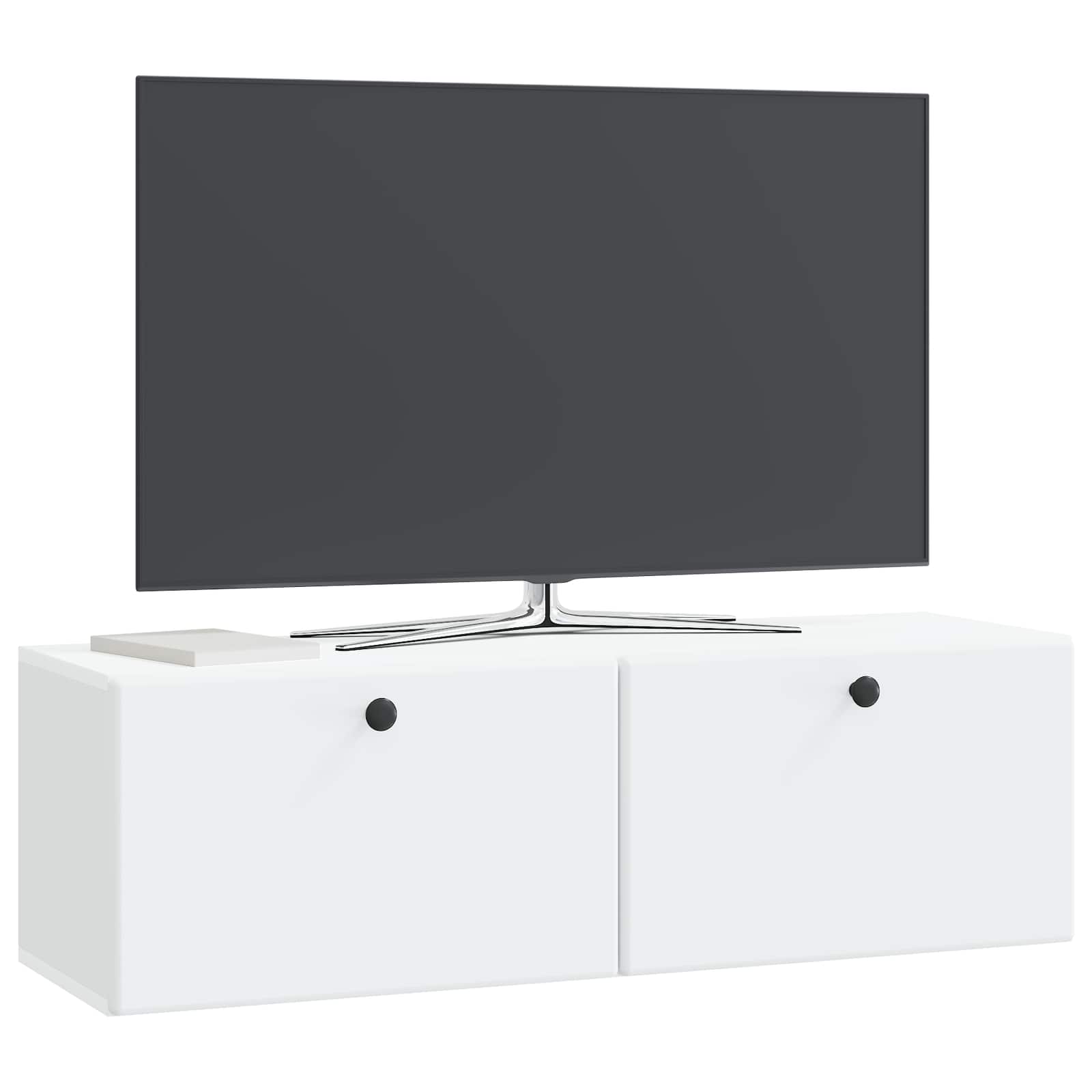 Wall-Mounted TV Cabinet 98 x 31 x 30 cm White Engineered Wood