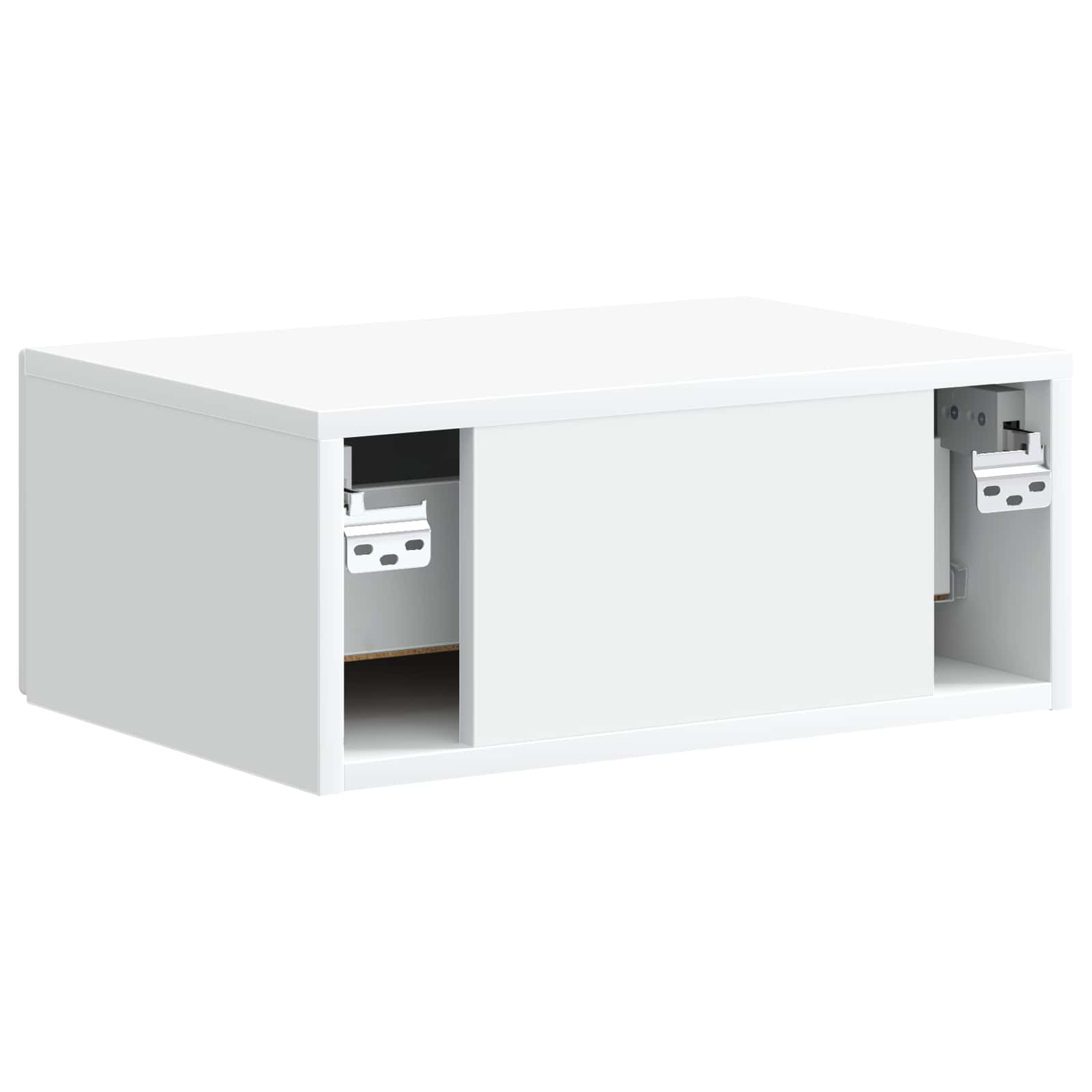 Wall-Mounted Bedside Cabinet White 49 x 34.5 x 20 cm