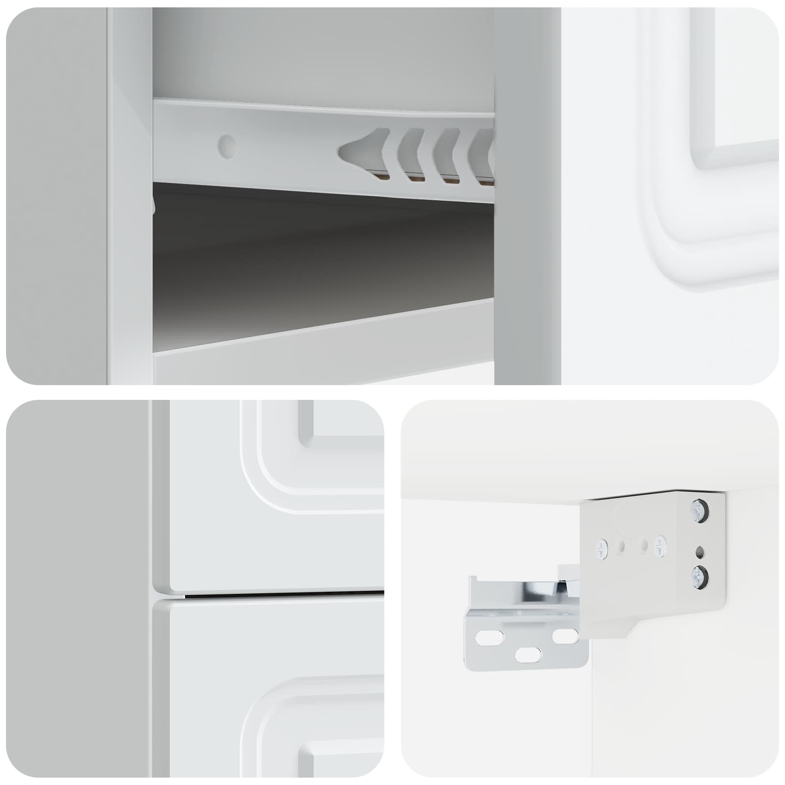 Wall-Mounted Bedside Cabinet White 34.5 x 33 x 40 cm