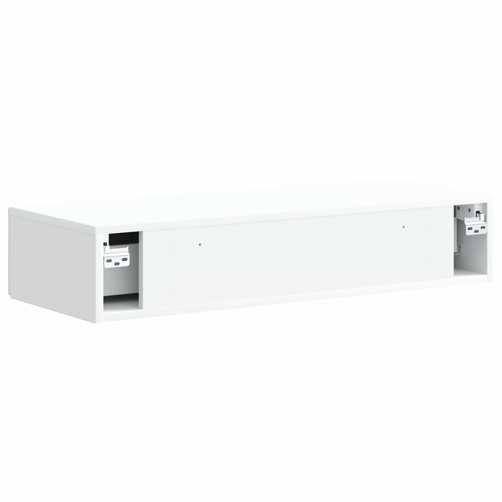 Wall-Mounted Side Table Wall-mounted White 87.5 x 34.5 x 17 cm
