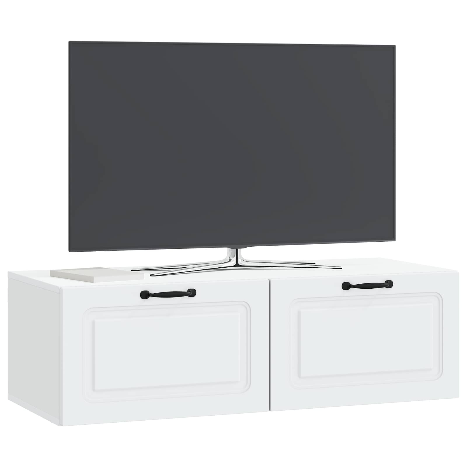 Wall-Mounted TV Cabinet White 98 x 41 x 30 cm Engineered Wood
