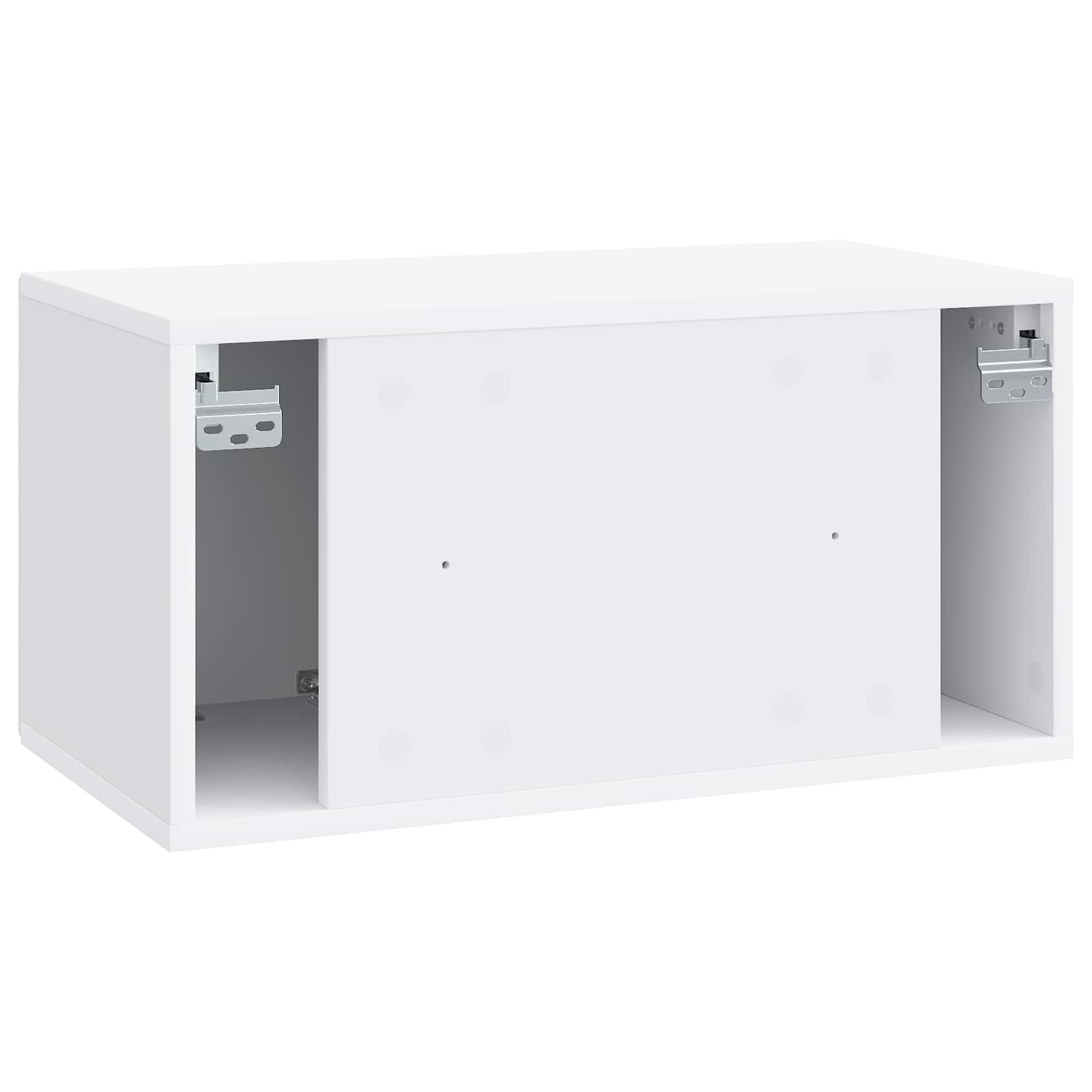 Wall-Mounted TV Cabinet White 59.5 x 31 x 30 cm Engineered Wood