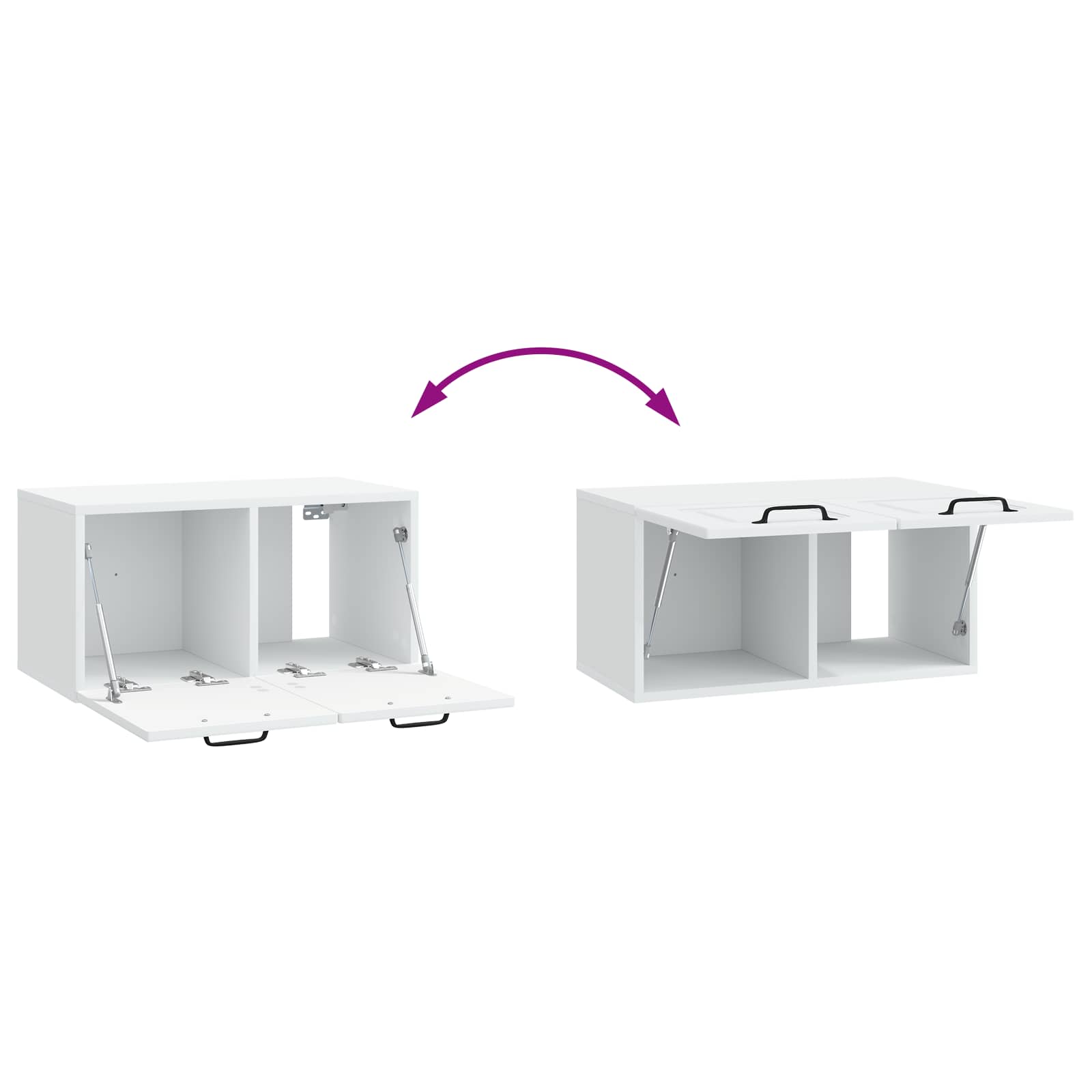 Wall-Mounted TV Cabinet White 59.5 x 31 x 30 cm Engineered Wood