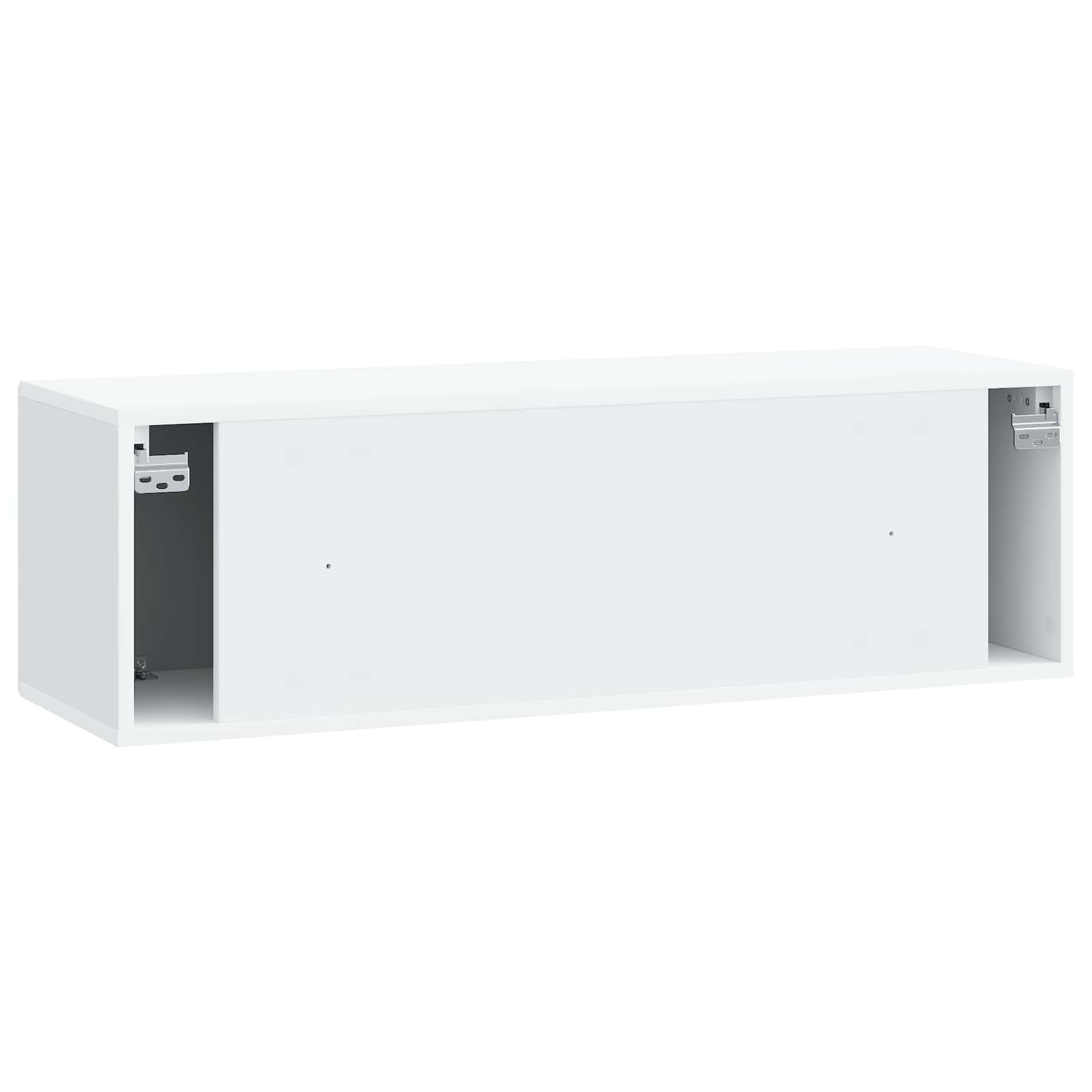 Wall-Mounted TV Cabinet White 98 x 31 x 30 cm Engineered Wood