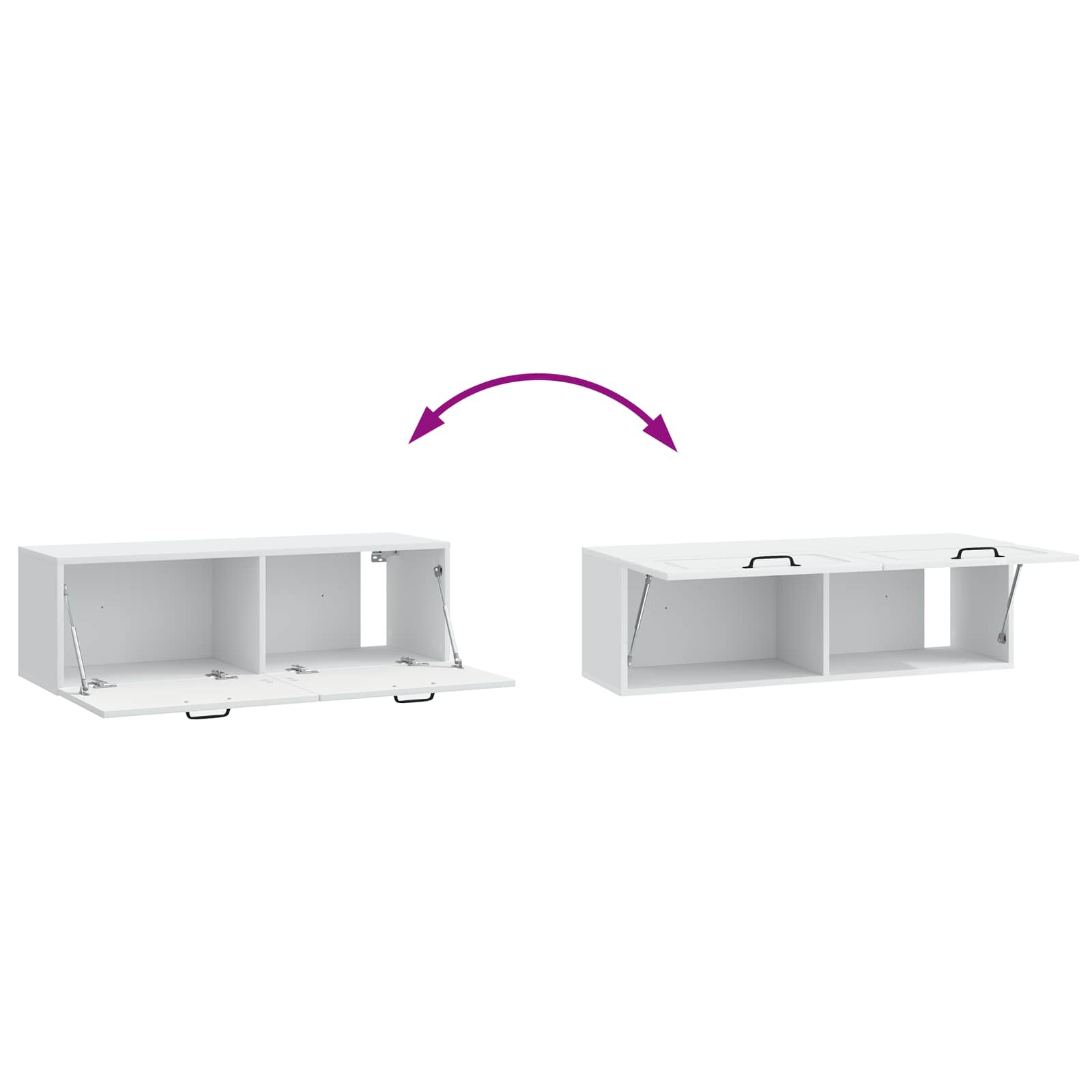Wall-Mounted TV Cabinet White 98 x 31 x 30 cm Engineered Wood