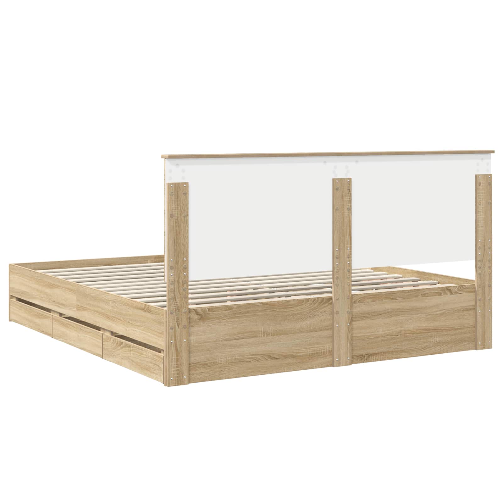 Bed Frame with Drawer Sonoma Oak 180 x 200 cm Engineered Wood