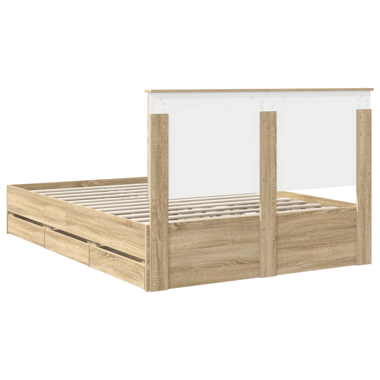 Bed Frame with Drawer Sonoma Oak 150 x 200 cm Engineered Wood