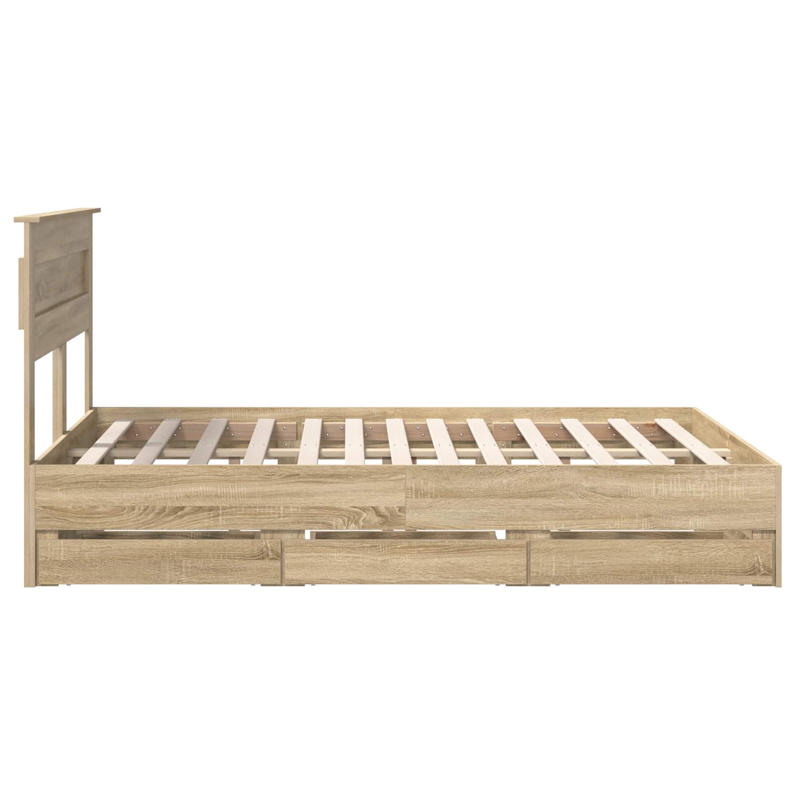 Bed Frame with Drawer Sonoma Oak 150 x 200 cm Engineered Wood