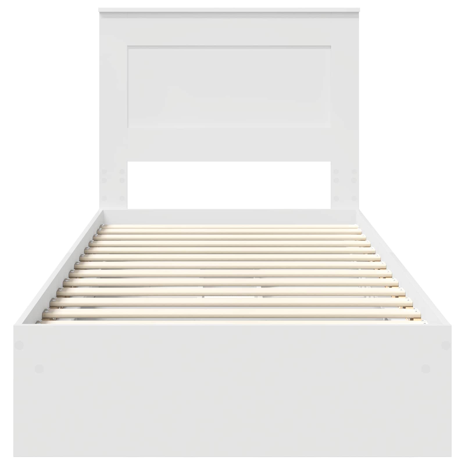 Storage Bed with Drawer White 90 x 190 cm Engineered Wood