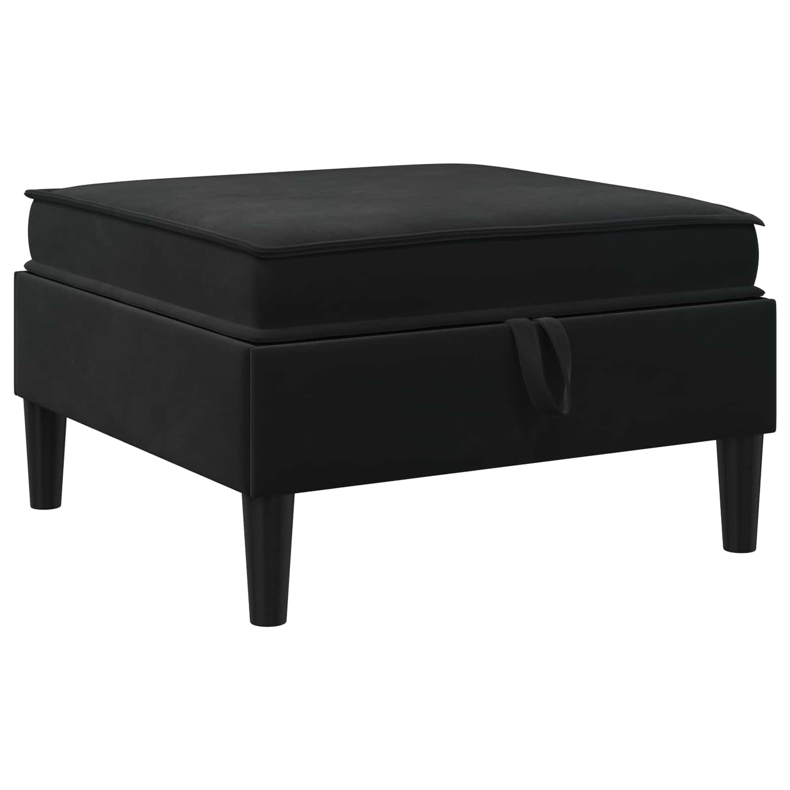 Living Room Furniture Set 6 pcs Black Velvet