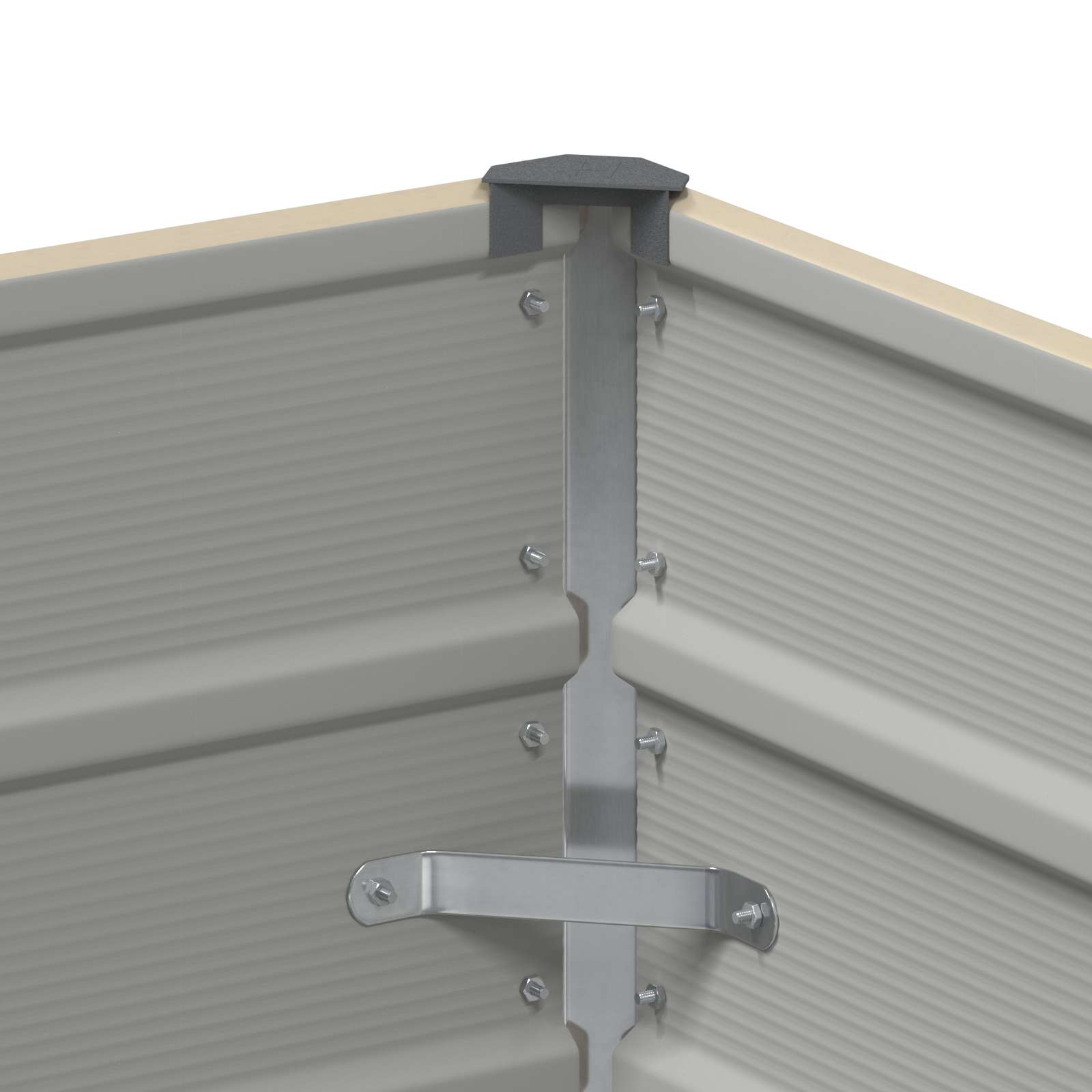 Planter Ivory 100 x 40 x 45 cm Steel